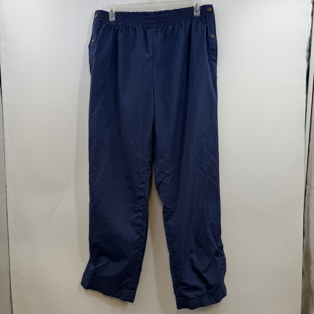 Vintage Bogner Mens L Navy Blue Insulated Ski Snow Pants Side Snap 34x32